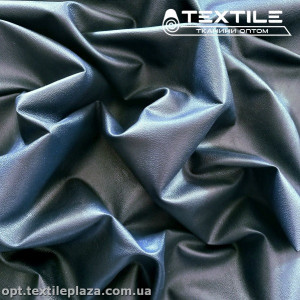 Экокожа однотонная 14095C2 тонкая, темно-синий