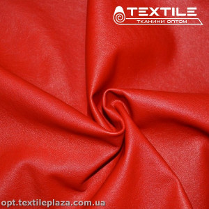 Экокожа на флисе 7379C1 красный