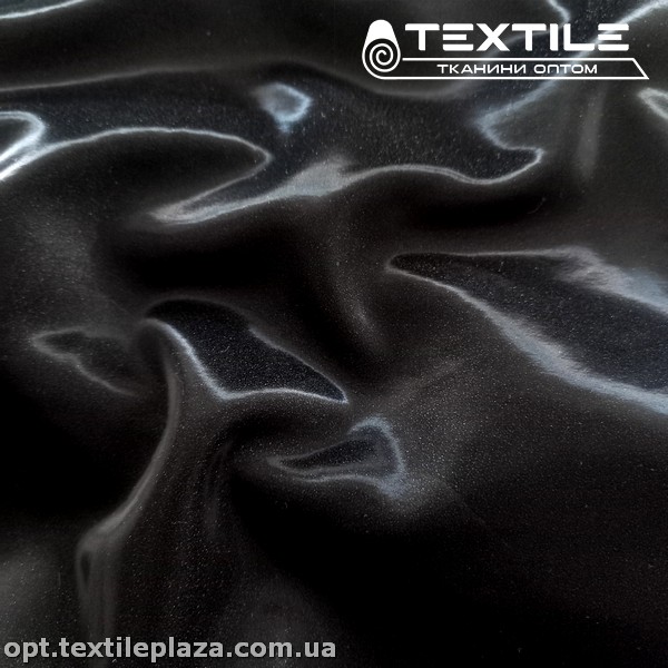 Экокожа на флисе 4162C1 стрейч, черный