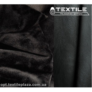 Экокожа на вельбо 2070C1 стрейч, черный