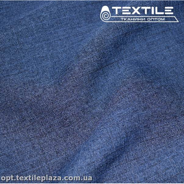 Габардин меланж 8180C23 темно-синий