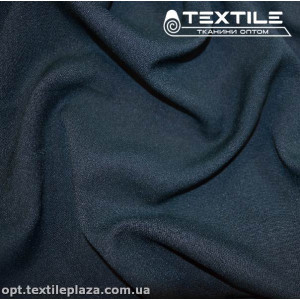 Габардин однотонный 3296C3 черно-синий