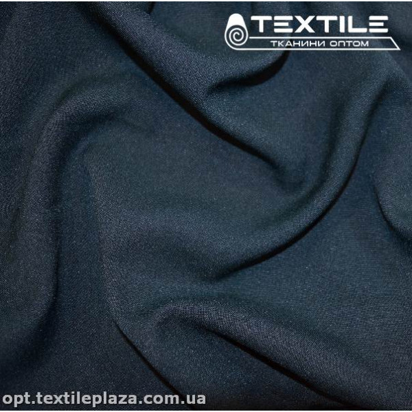 Габардин однотонный 3296C3 черно-синий