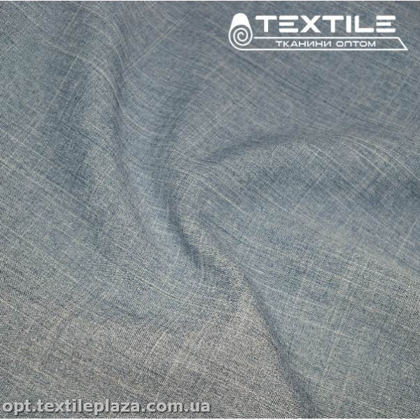Габардин меланж 8140C31 серо-голубой