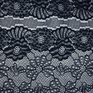 Гипюр набивной стрейчевый 2004C3 темно-синий