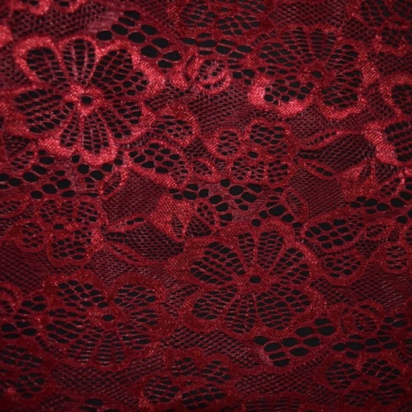 Гипюр набивной стрейчевый 15419D1C10 бордо