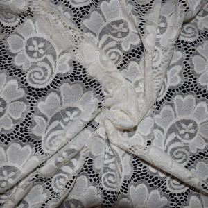 Гипюр набивной 10543C1 молочный