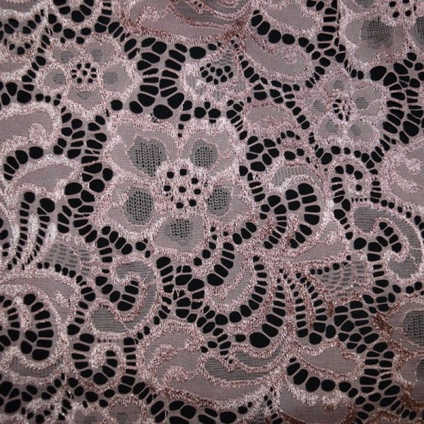 Гипюр набивной стрейчевый 10596C2 розовый