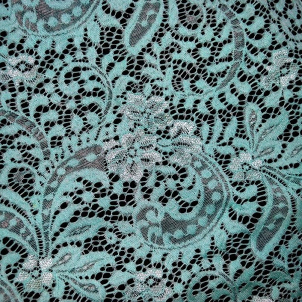 Гипюр набивной стрейчевый 15670C5 мятный