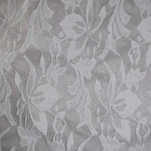 Гипюр тонкий стрейчевый 3885D3 белый