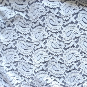 Гипюр набивной стрейчевый 10718C1 белый