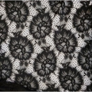 Гипюр набивной стрейчевый 15421D1C11 черный