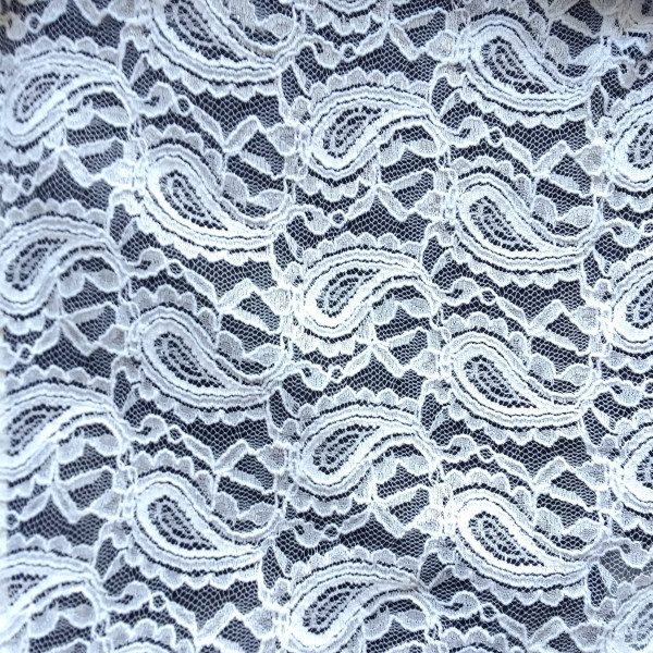 Гипюр набивной стрейчевый 600C1 белый