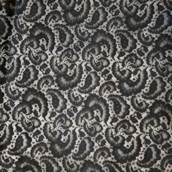 Гипюр набивной стрейчевый 2319D1C4 черный