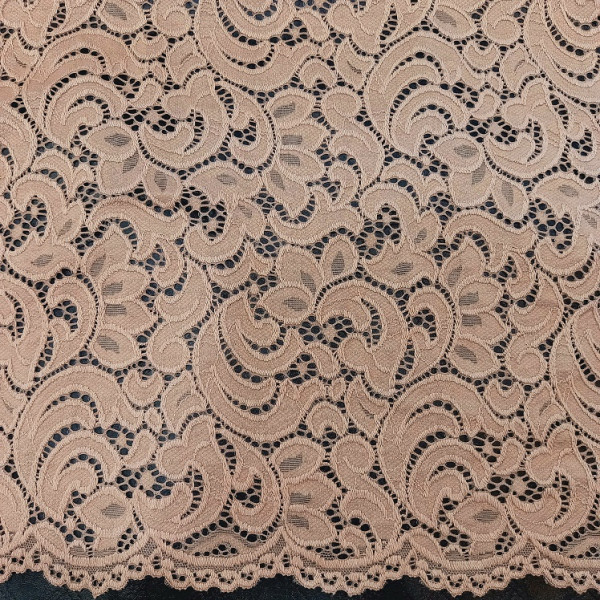Гипюр набивной стрейчевый 4002C3 пыльно-фрезовый