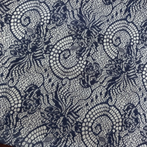 Гипюр атлас 2209C5 темно-синий