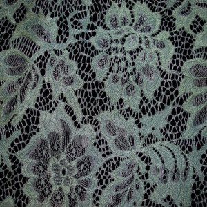Гипюр набивной стрейчевый 2677C4 зеленый