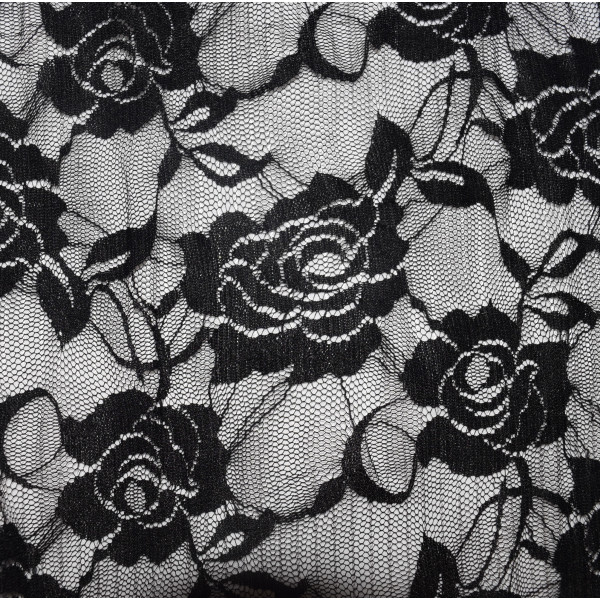 Гипюр тонкий стрейчевый 10946C3 черный