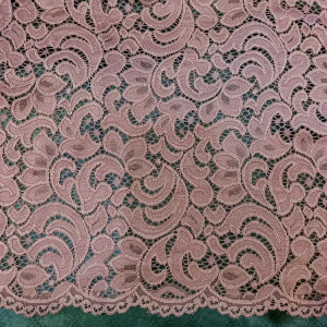 Гипюр набивной стрейчевый 4002C7 темно-зеленый