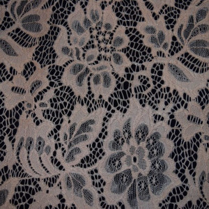 Гипюр набивной стрейчевый 2677C2 бежевый