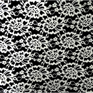 Гипюр набивной 9804D115C1 черный с белым