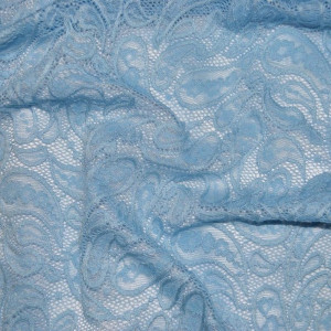 Гипюр набивной стрейчевый 2774D2C2 голубой