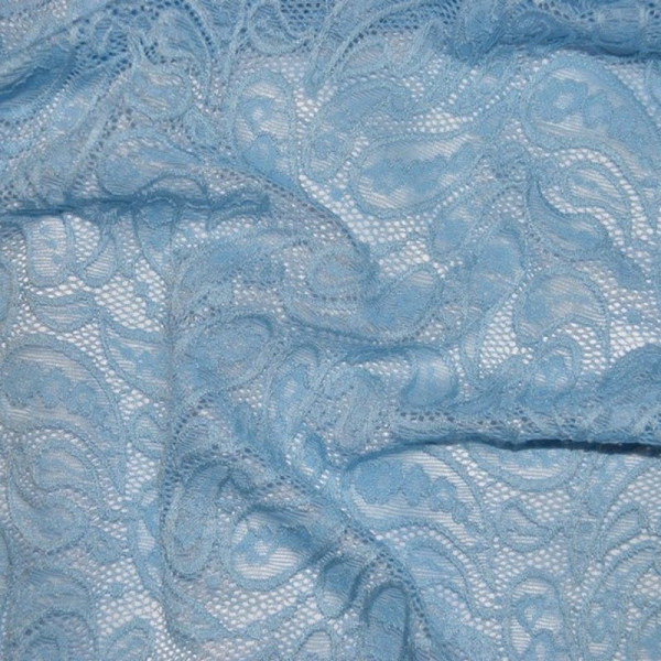 Гипюр набивной стрейчевый 2774D2C2 голубой