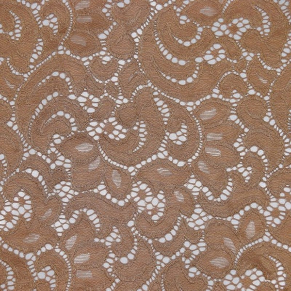 Гипюр набивной стрейчевый 15721D2C4 бежевый