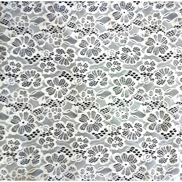 Гипюр набивной стрейчевый 15419D1C12 белый