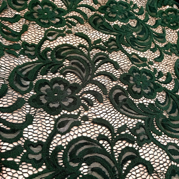 Гипюр набивной стрейчевый 2774D1C5 темно-синий