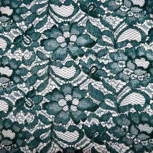 Гипюр набивной 2907D1C3 темно-зеленый