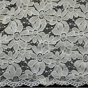 Гипюр набивной стрейчевый 15425C3 молочный