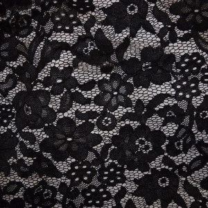 Гипюр набивной стрейчевый 10755C1 черный