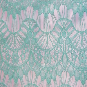 Гипюр набивной 15627D2C9 бирюзовый