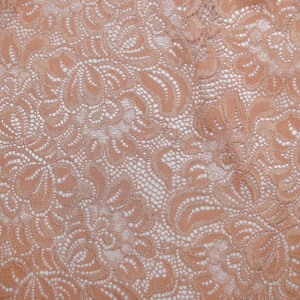 Гипюр набивной стрейчевый 15629D1C3 персиковый