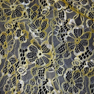 Гипюр набивной стрейчевый 15419D1C2 желтый