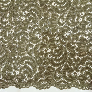 Гипюр набивной стрейчевый 4013C3 изумрудный