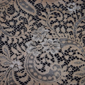 Гипюр набивной стрейчевый 15670C1 бежевый