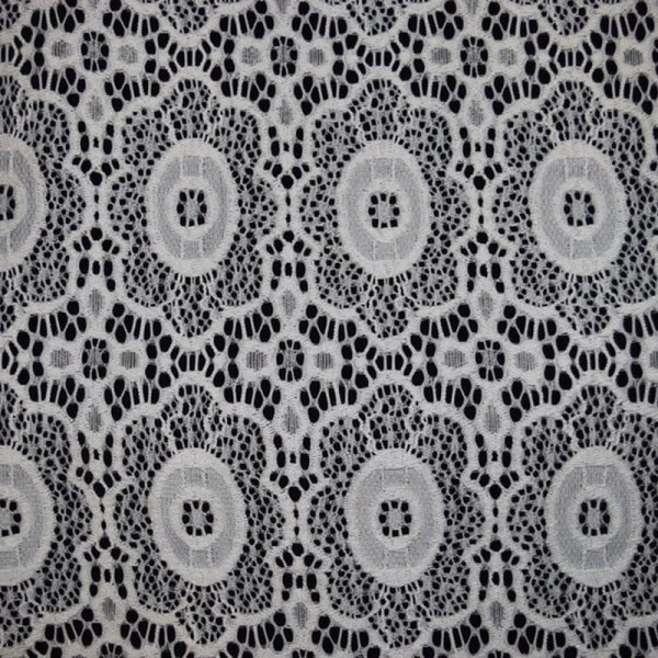 Гипюр набивной стрейчевый 2002C2 молочный