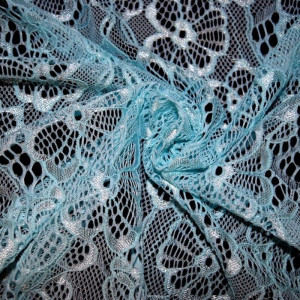 Гипюр набивной стрейчевый 15419D1C5 голубой