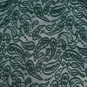 Гипюр набивной стрейчевый 2774D2C3 темно-зеленый