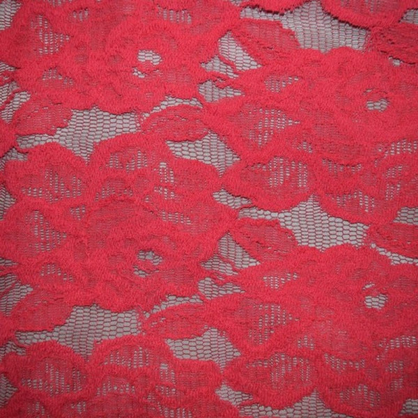 Гипюр набивной 9619C3 коралловый