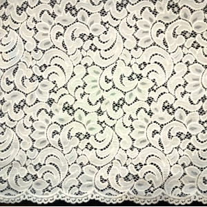 Гипюр набивной стрейчевый 4124C4 молочный