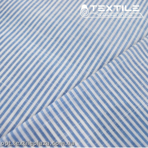 Хлопок полоска 4023D2C1 рубашечный, бело-голубой