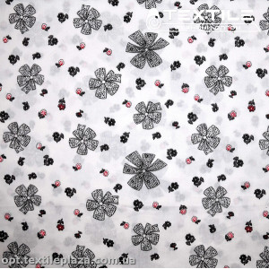 Хлопок цветы 2748D1C1 белый