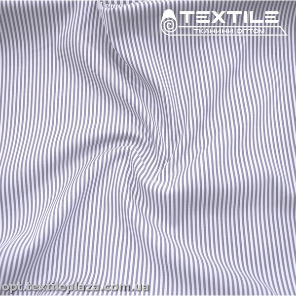 Хлопок полоска 4166D2C2 рубашечный, индиго-белый