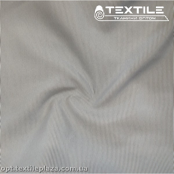 Хлопок полоска 4164D1C1 рубашечный, бело-черный