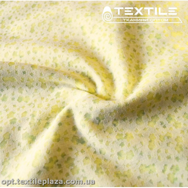 Хлопок жаккард 14522D1C3 Burnout цветы, лимонно-желтый