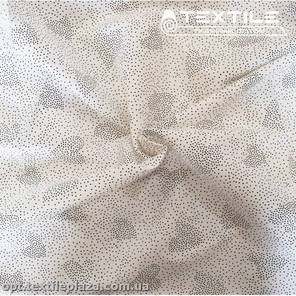 Хлопок абстракция 3874D3C1 сердечки черные, белый