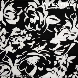 Хлопок цветы 4073D285C2 белые, черный